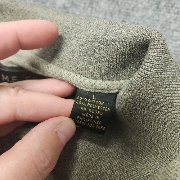 M.E. Sport Polo Shirt Mens Large Green Pullover long Sleeve Cotton Blend - Picture 10 of 16